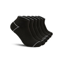 Load image into Gallery viewer, Reebok Men's Pro-Series Ankle Socks - BLACK, 6-Pack