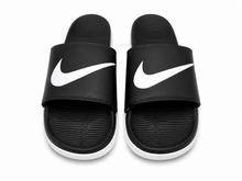 Load image into Gallery viewer, Nike Jelly Cushion Cloudfoam Turbo Tech Slides (BLK/BLK/WHT)