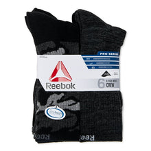 Load image into Gallery viewer, Reebok Men&#39;s Pro-Series Crew Socks - BLACK CAMO, 6-Pack
