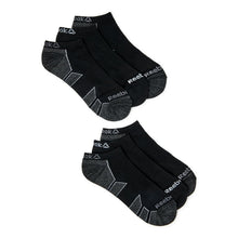 Load image into Gallery viewer, Reebok Men&#39;s Pro-Series No Show Socks - BLACK, 6-Pack
