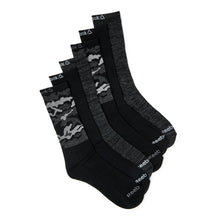 Load image into Gallery viewer, Reebok Men&#39;s Pro-Series Crew Socks - BLACK CAMO, 6-Pack
